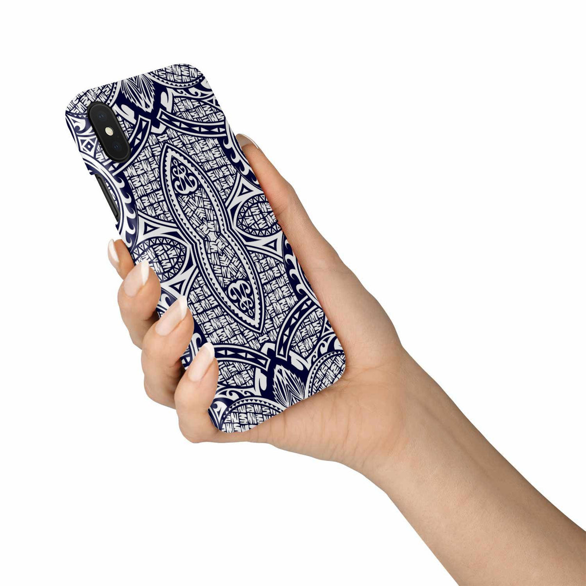 Polynesian Phone Case Blue And White - Polynesian Pride