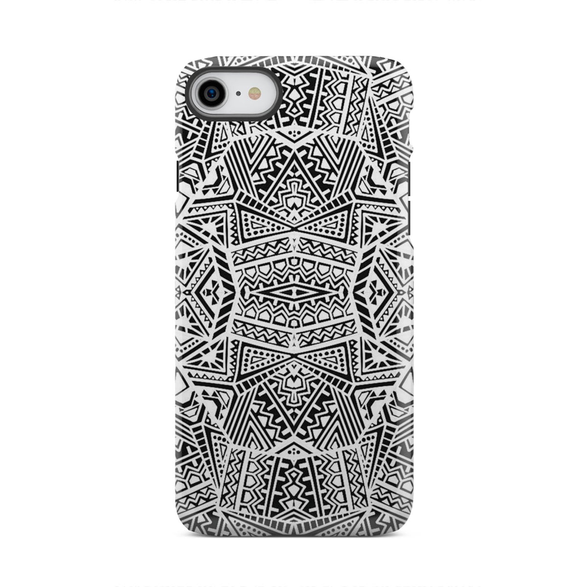 Polynesian Tough Case White And Black iPhone 8 - Polynesian Pride