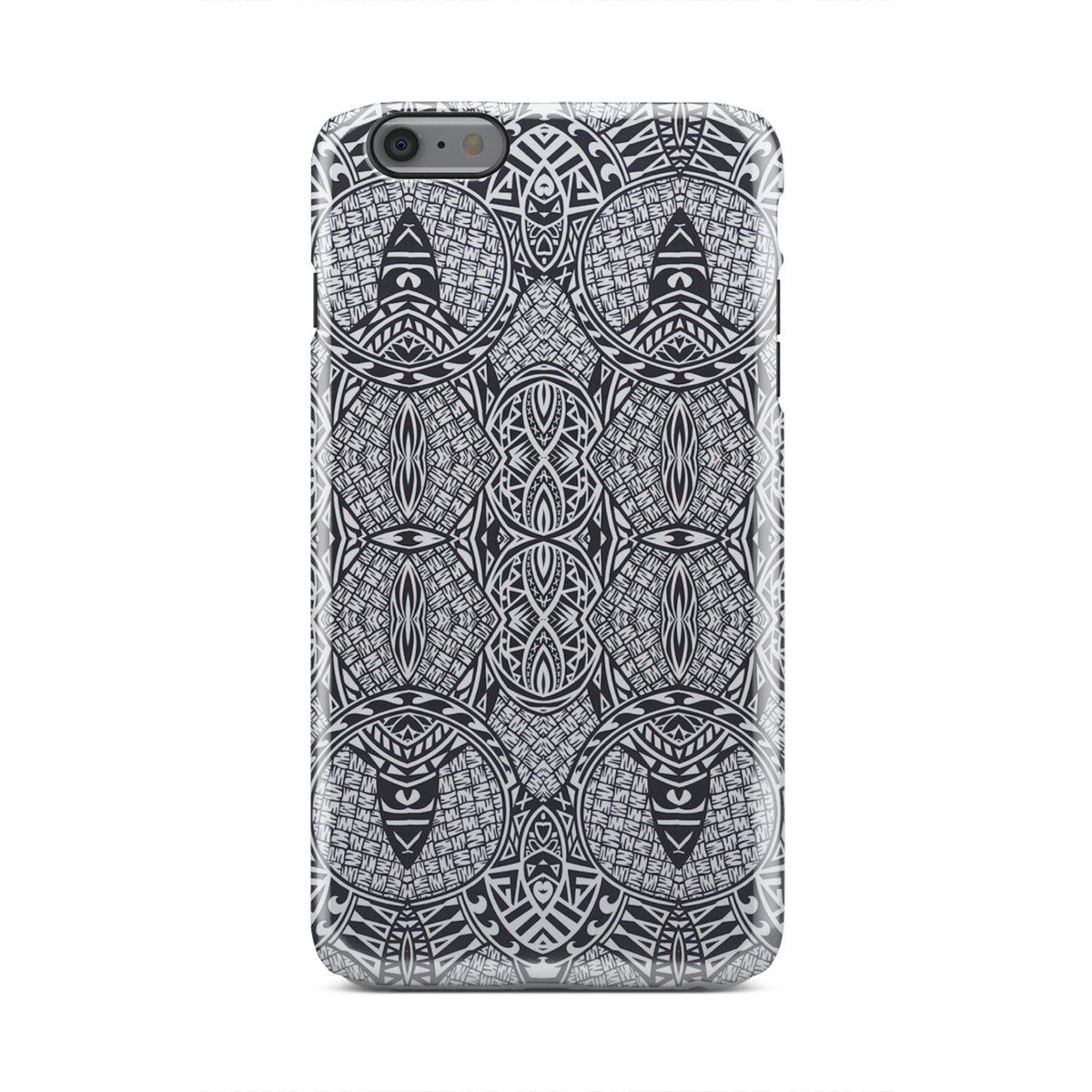 Polynesian Tough Case Black And White iPhone 6 Plus - Polynesian Pride