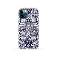 Polynesian Phone Case Blue And White iPhone 12 Pro - Polynesian Pride