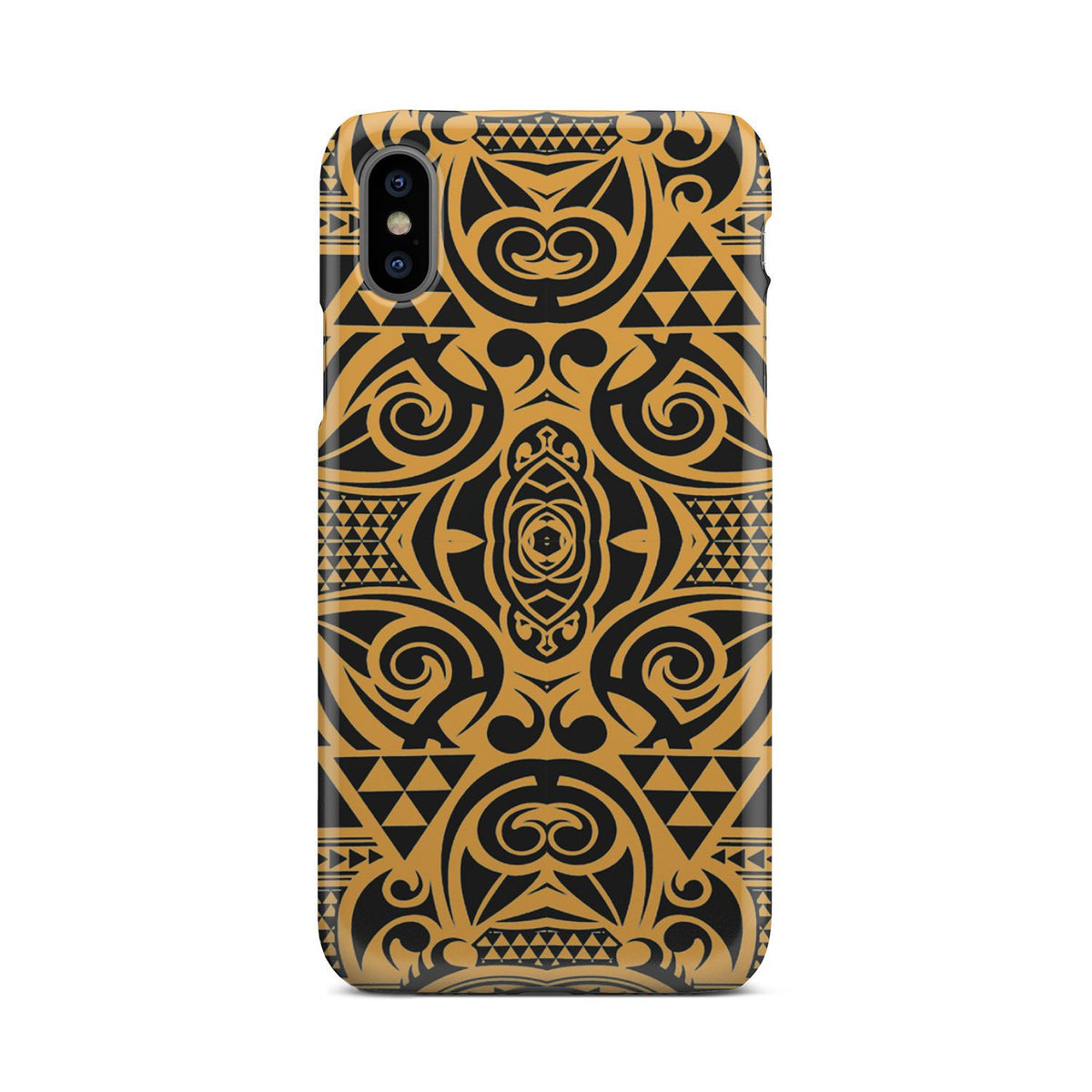 Polynesian Phone Case Yellow Black iPhone X - Polynesian Pride