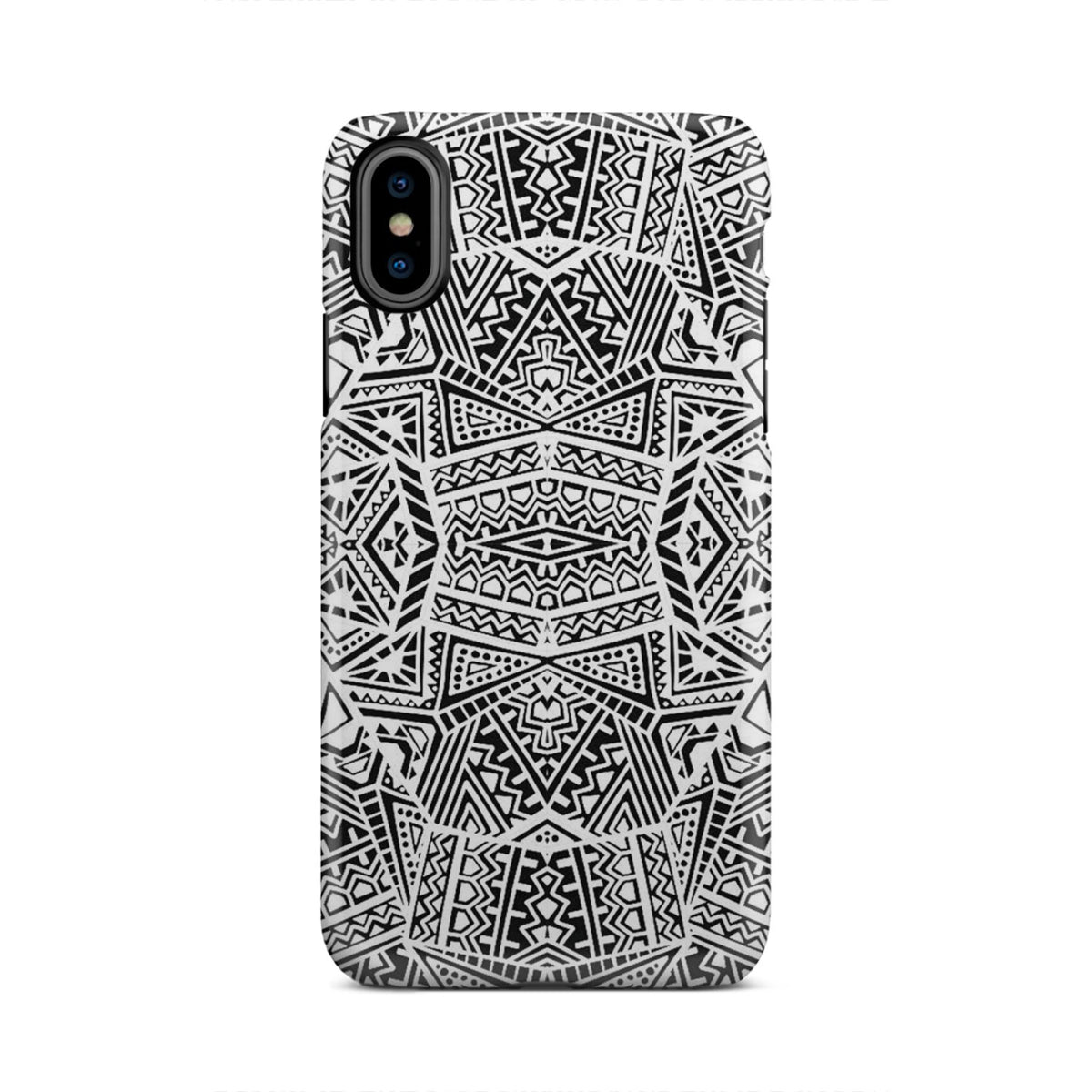 Polynesian Tough Case White And Black iPhone X - Polynesian Pride