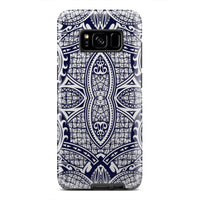 Polynesian Tough Case Blue And White Samsung Galaxy S8 - Polynesian Pride