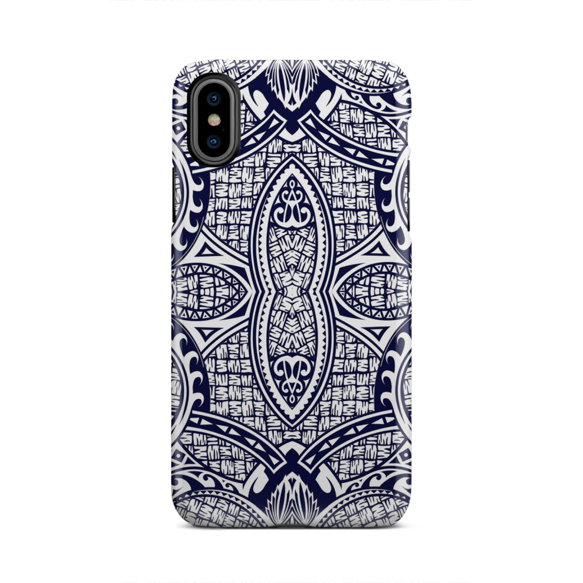 Polynesian Tough Case Blue And White iPhone Xs - Polynesian Pride