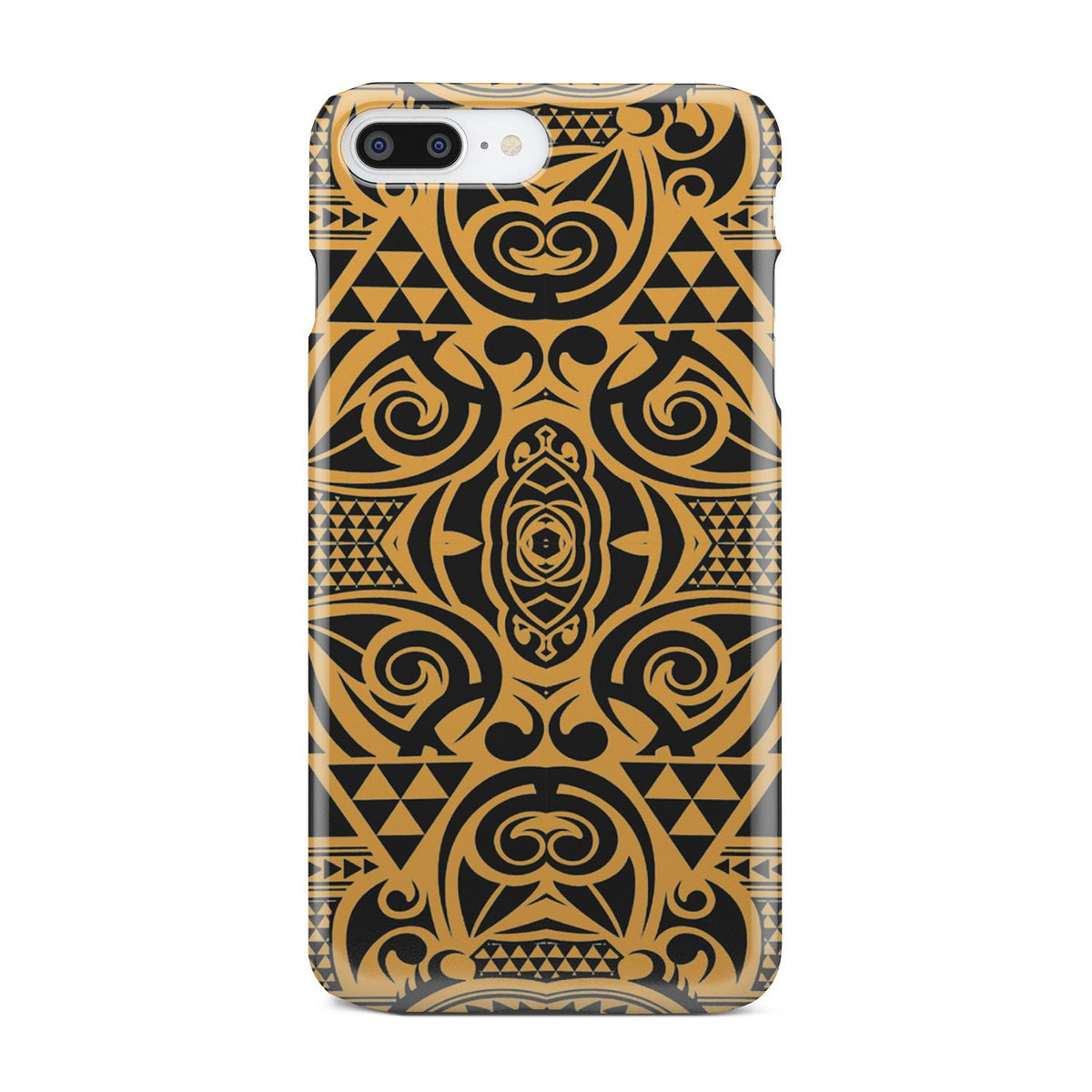 Polynesian Phone Case Yellow Black iPhone 7 Plus - Polynesian Pride