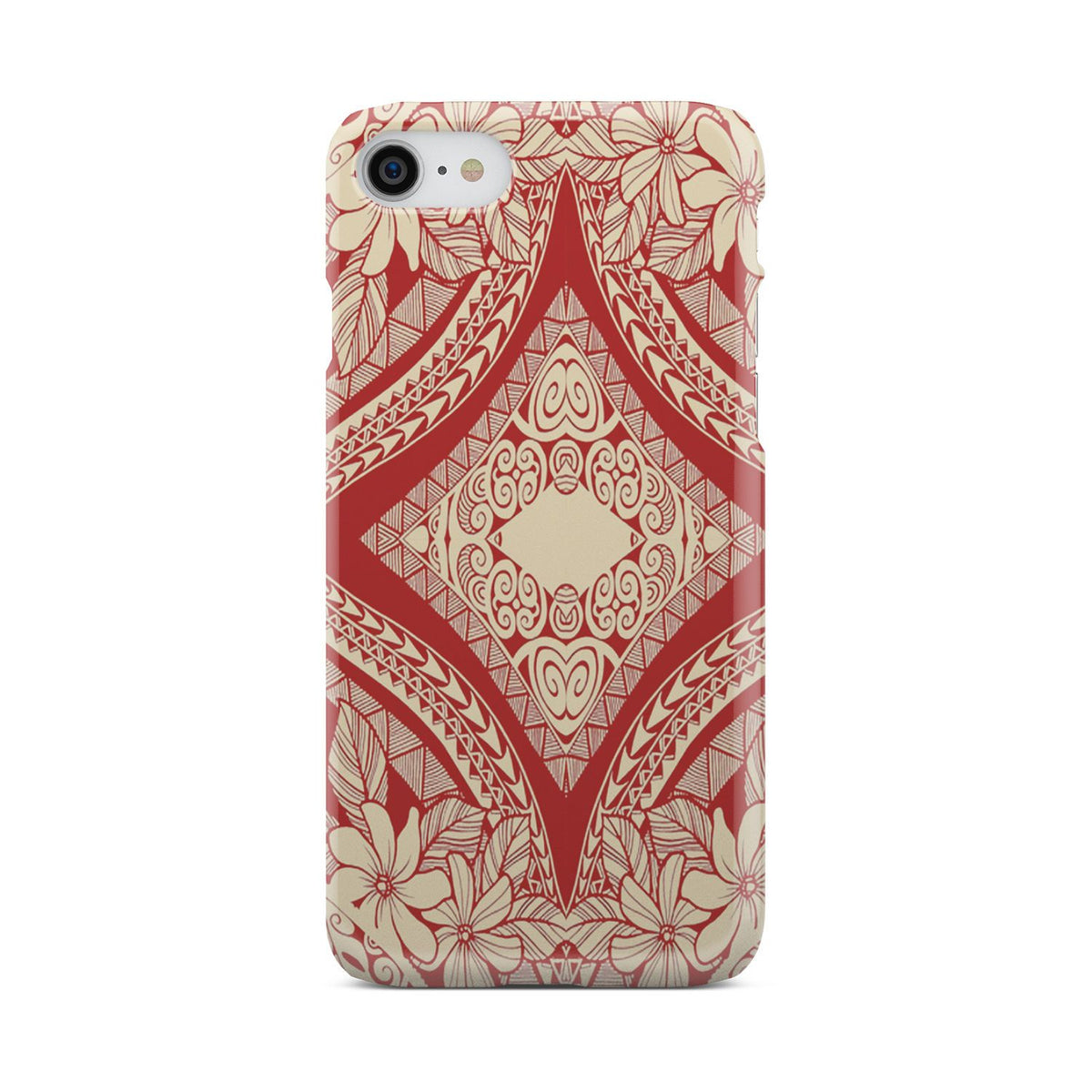 Polynesian Phone Case Red And Yellow iPhone 8 - Polynesian Pride