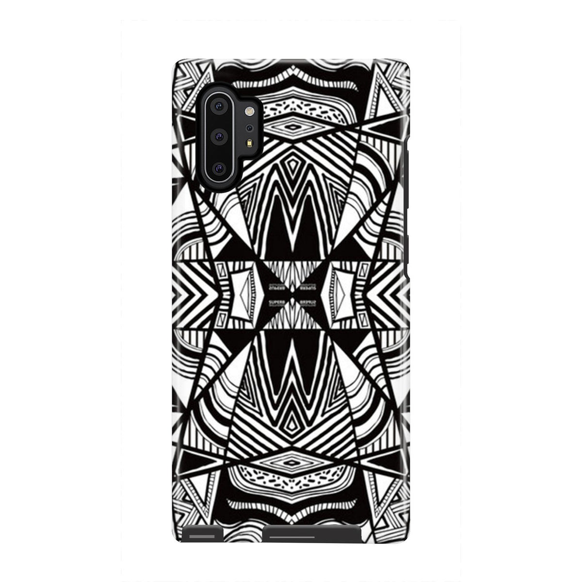 Polynesian Tribal Tough Case White And Black Samsung Galaxy Note 10 Plus - Polynesian Pride