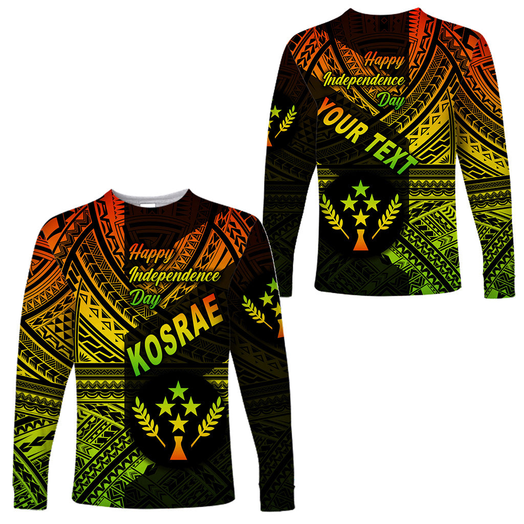 (Custom Personalised) FSM Kosrae Long Sleeve Shirts Happy Independence Day Original Vibes - Reggae LT8 Unisex Reggae - Polynesian Pride