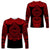 Marquesas Islands Long Sleeve Shirt Marquesan Tattoo Simplified Version - Red LT8 Unisex Red - Polynesian Pride