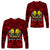 Marquesas Islands Long Sleeve Shirt Marquesan Tattoo Simple Style - Red LT8 Unisex Red - Polynesian Pride