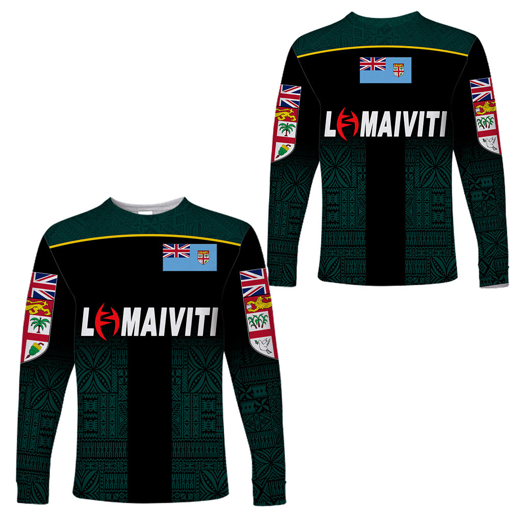 Fiji Lomaiviti Rugby Long Sleeve Shirts Simple Vibes LT8 Unisex Green - Polynesian Pride