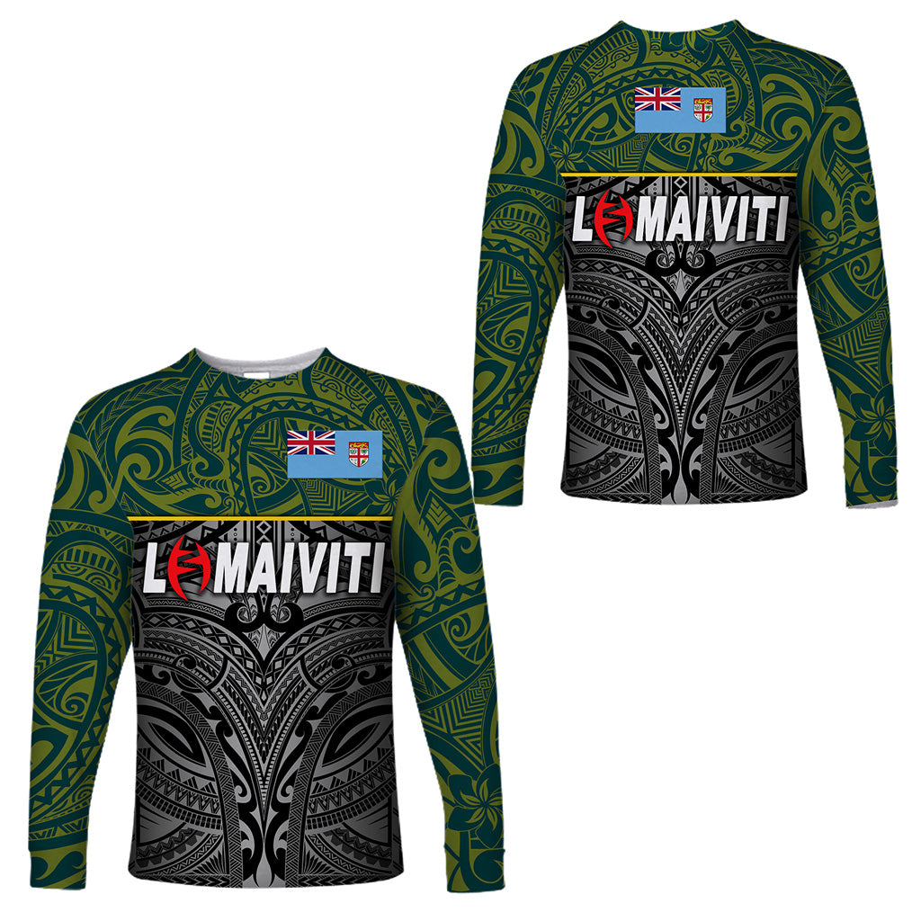 Fiji Lomaiviti Rugby Long Sleeve Shirts Original Style LT8 Unisex Green - Polynesian Pride