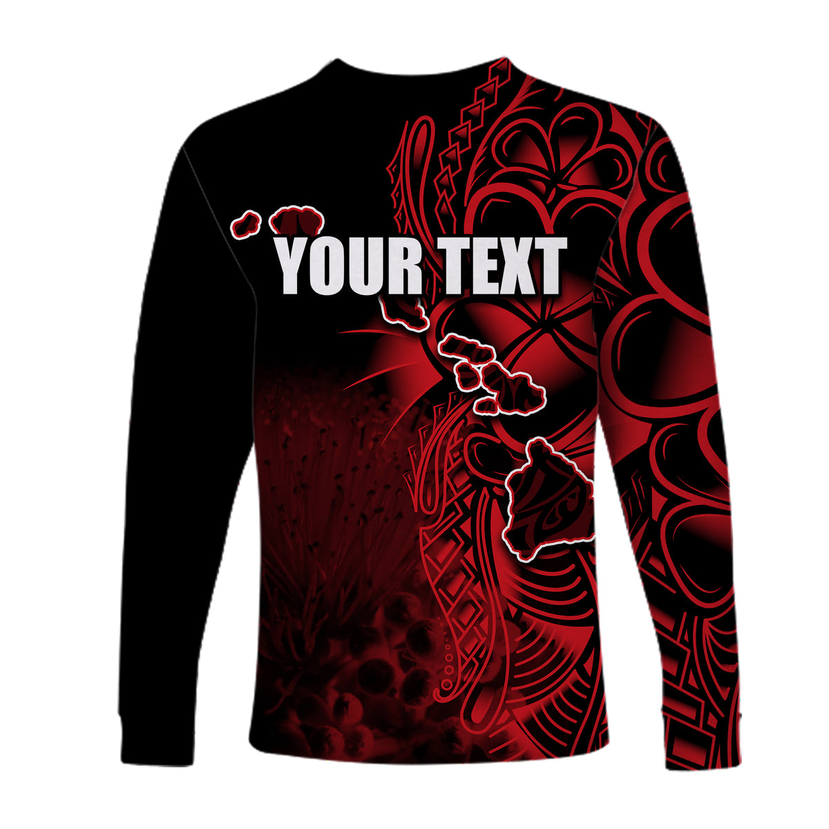 (Custom Personalised) Hawaiian Islands Long Sleeve Shirts The Big Island LT6 - Polynesian Pride