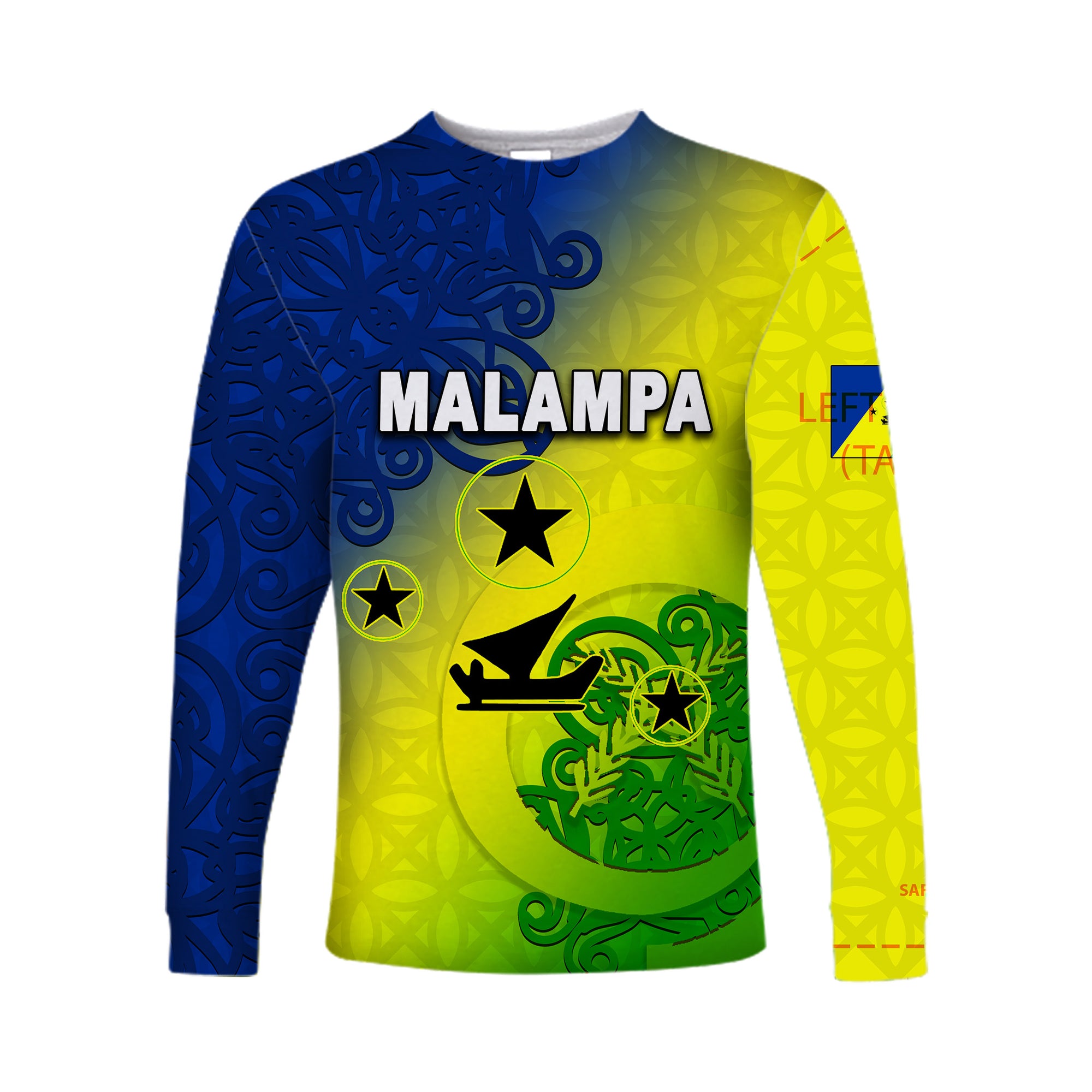 Malampa Day Long Sleeve Shirts Sand Drawing Of Vanuatu LT6 Unisex Yellow - Polynesian Pride