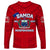 Samoa Independence Long Sleeve Shirt 2023 Red Style LT6 - Polynesian Pride