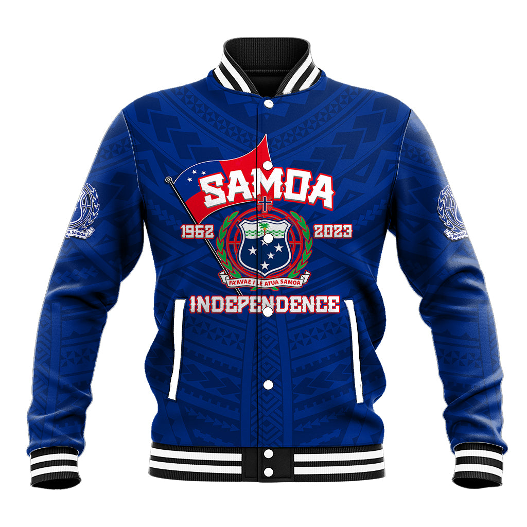 Samoa Independence Baseball Jacket 2023 Blue Style LT6 Unisex Blue - Polynesian Pride