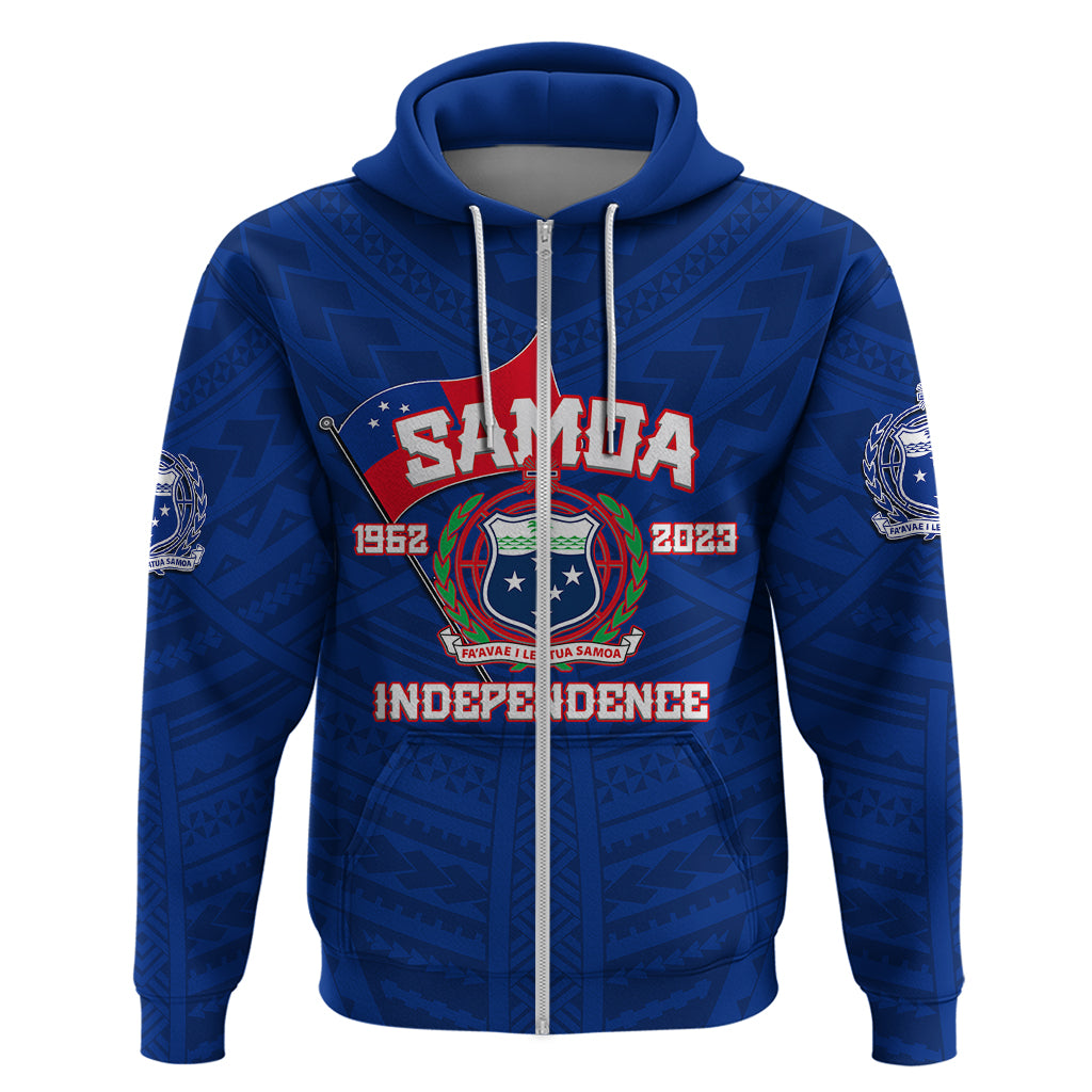 Samoa Independence Hoodie 2023 Blue Style LT6 - Polynesian Pride