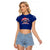 Samoa Independence Raglan Cropped T Shirt 2023 Blue Style LT6 Female Blue - Polynesian Pride