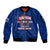 Samoa Independence Sleeve Zip Bomber Jacket 2023 Blue Style LT6 Unisex Blue - Polynesian Pride