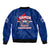 Samoa Independence Sleeve Zip Bomber Jacket 2023 Blue Style LT6 - Polynesian Pride