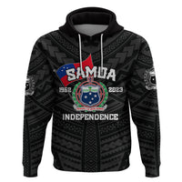 Samoa Independence Hoodie 2023 Black Style LT6 - Polynesian Pride