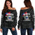 Samoa Independence Off Shoulder Sweater 2023 Black Style LT6 Women Black - Polynesian Pride