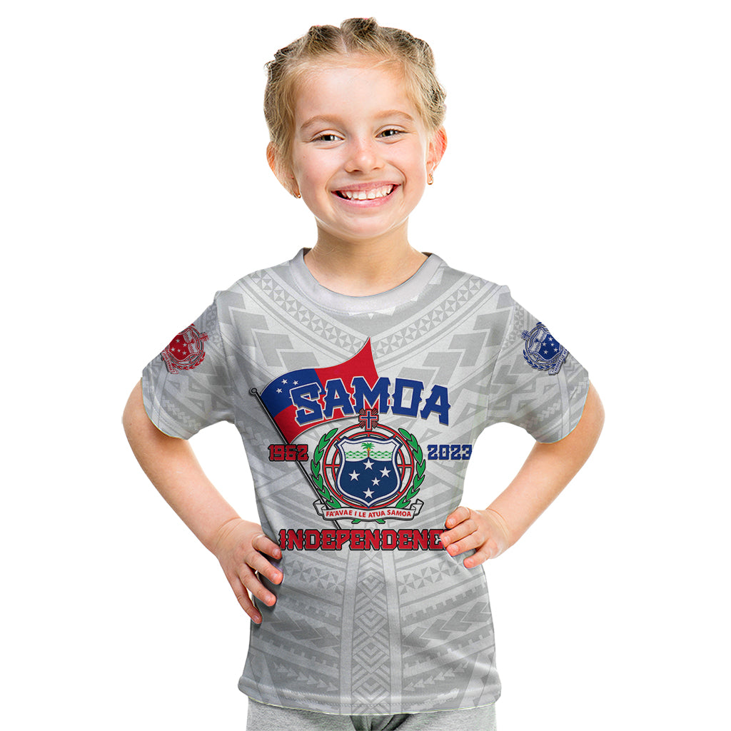 Samoa Independence Kid T Shirt 2023 White Style LT6 - Polynesian Pride