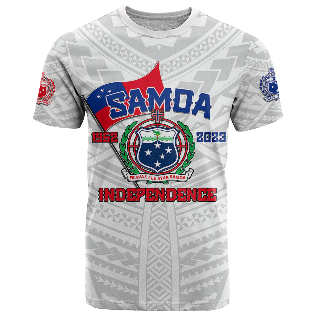 Samoa Independence T Shirt 2023 White Style LT6 White - Polynesian Pride