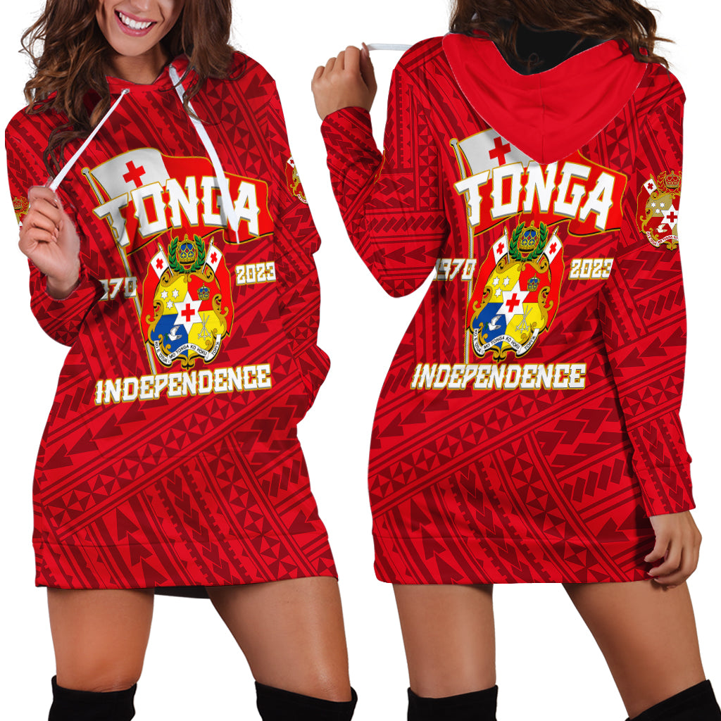 Tonga Independence Hoodie Dress 2023 Red Style LT6 Red - Polynesian Pride