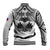 (Custom Personalised) Haiti Baseball Jacket Polynesian Neg Maron White Style LT6 - Polynesian Pride