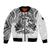 (Custom Personalised) Haiti Bomber Jacket Polynesian Neg Maron White Style LT6 Unisex White - Polynesian Pride