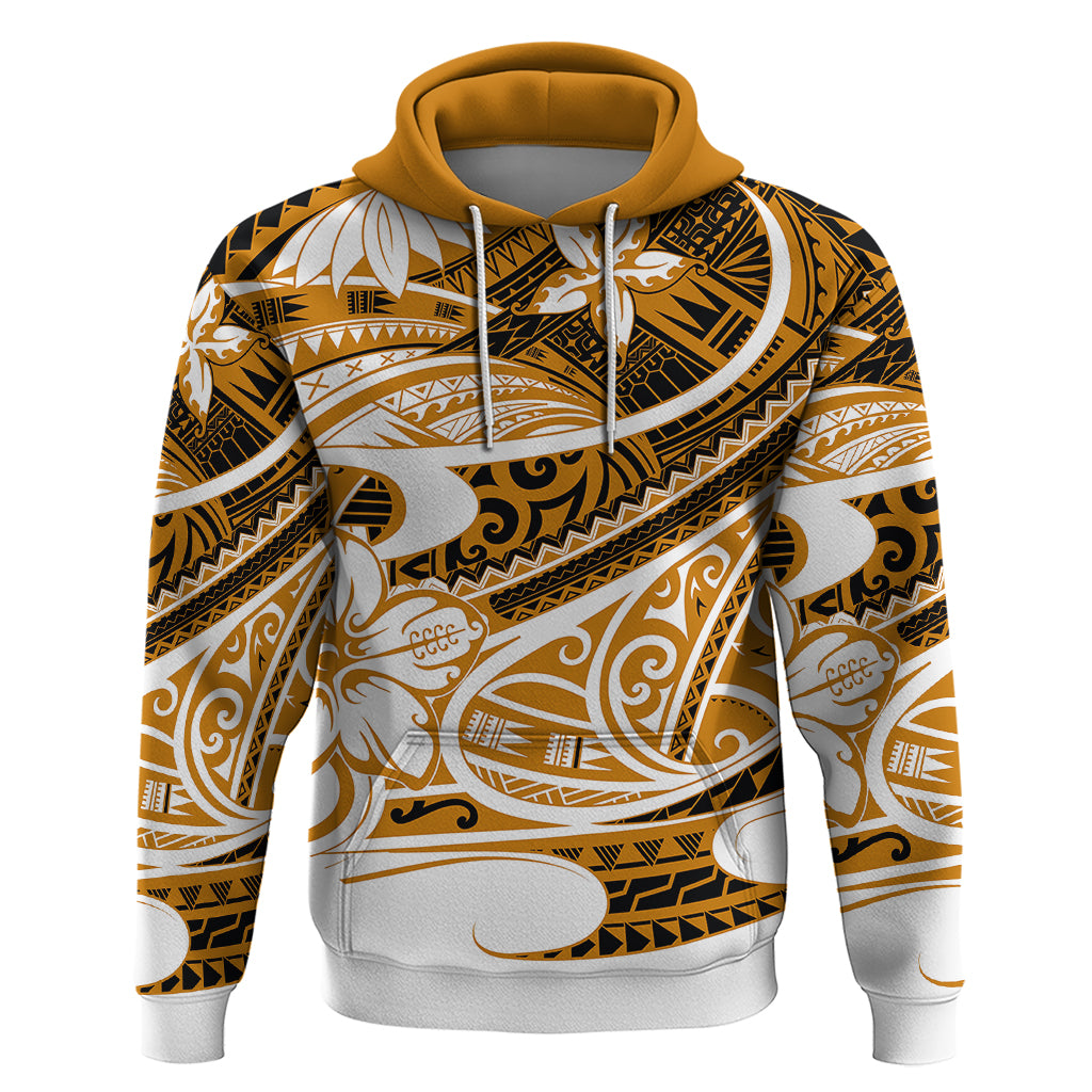Polynesian Tribal Hoodie Gold LT6 - Polynesian Pride
