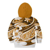 Polynesian Tribal Kid Hoodie Gold LT6 Zip Hoodie Gold - Polynesian Pride