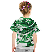 Polynesian Tribal Kid T Shirt Green LT6 - Polynesian Pride