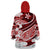 Polynesian Tribal Wearable Blanket Hoodie Red LT6 - Polynesian Pride