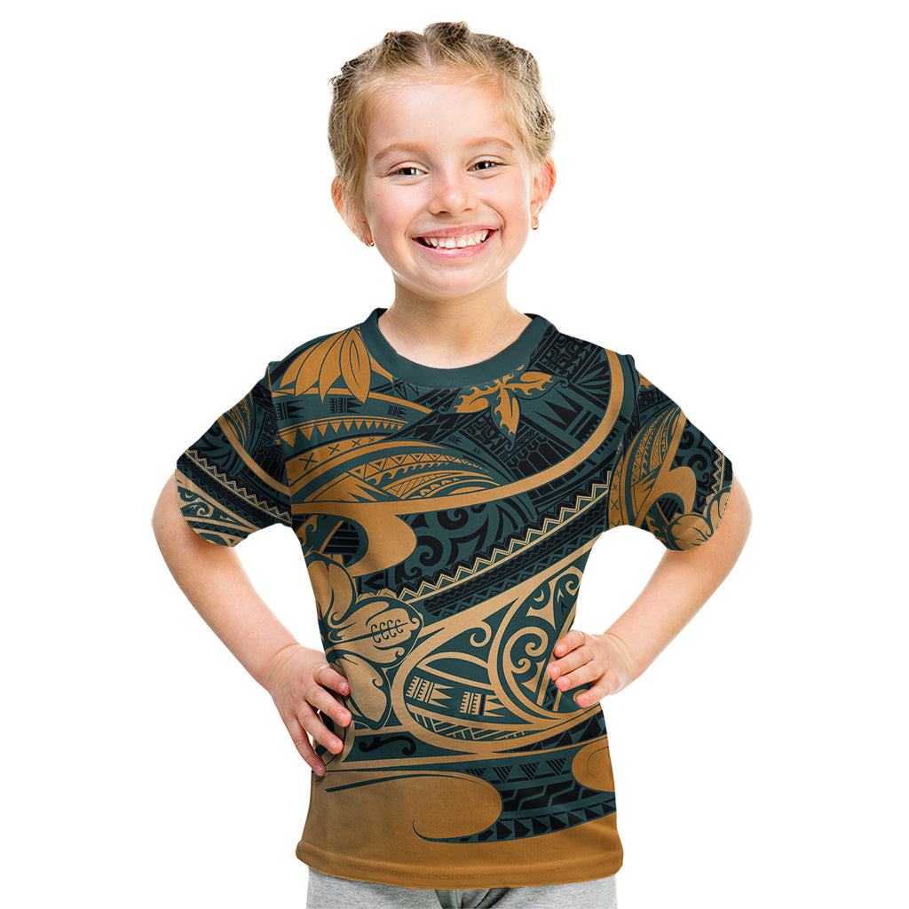 Polynesian Tribal Kid T Shirt LT6 Green - Polynesian Pride