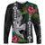 Hawaii Kakau Long Sleeve Shirt Mix Sharks Polynesian Hibiscus LT6 Unisex Black - Polynesian Pride