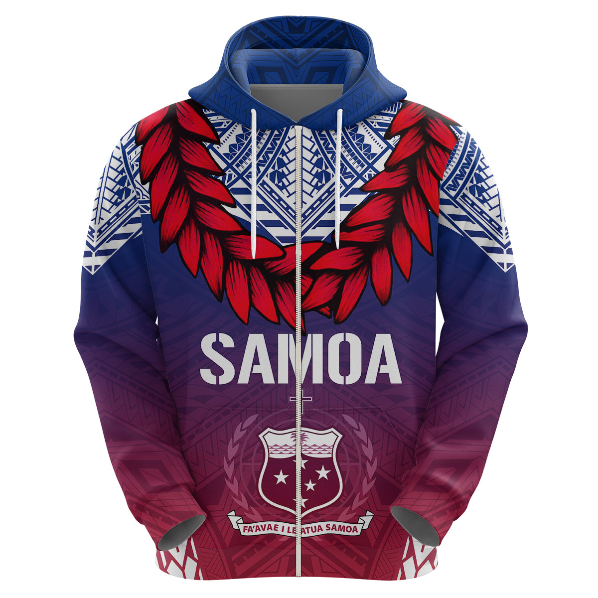 Custom Samoa Independence Day Hoodie Ula Fala Gradient Color LT7 - Polynesian Pride