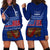 Personalised Samoa Independence Day Hoodie Dress Kava And Ula Fala - Sail With Faith LT7 Blue - Polynesian Pride