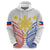 Custom Philippines Independence Day Hoodie Tribal Sun and Stars Ver 01 LT7 Zip Hoodie White - Polynesian Pride