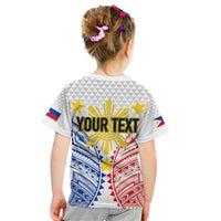 Personalised Philippines Independence Day Kid T Shirt Tribal Sun and Stars Ver 01 LT7 - Polynesian Pride
