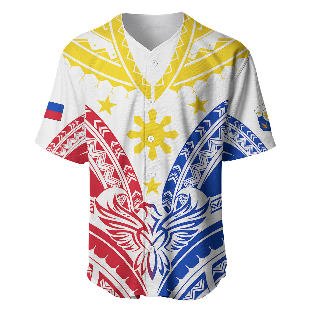 Personalised Philippines Independence Day Baseball Jersey Tribal Sun and Stars Ver 02 LT7 - Polynesian Pride