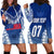 Personalised Samoa Rugby Hoodie Dress Manu Samoa Gradient Blue LT7 Blue - Polynesian Pride