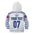 Personalised Samoa Rugby Kid Hoodie Manu Samoa Gradient White LT7 Zip Hoodie White - Polynesian Pride