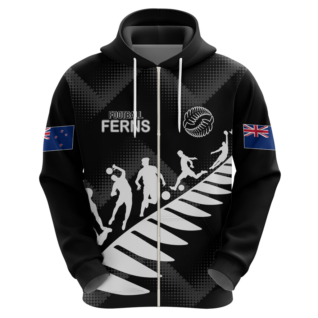 Custom New Zealand Football Ferns Hoodie Women's World Cup 2023 Sporty Vibes LT7 - Polynesian Pride