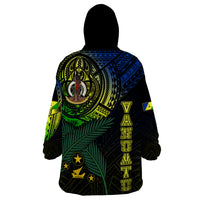 Personalised Vanuatu Wearable Blanket Hoodie Turtle Chest Tattoo Flag Color - Malampa LT7 - Polynesian Pride