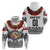 Custom Tonga Hoodie Emancipation Day Fancy Kahoa Heilala Flower White Black LT8 Pullover Hoodie White - Polynesian Pride