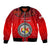 (Custom Personalised) Tonga Emancipation Day Bomber Jacket Independence Day - Unique Kahoa Heilala Flower - Red LT8 Unisex Red - Polynesian Pride