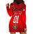 (Custom Personalised) Tonga Emancipation Day Hoodie Dress Independence Day - Unique Kahoa Heilala Flower - Red LT8 - Polynesian Pride