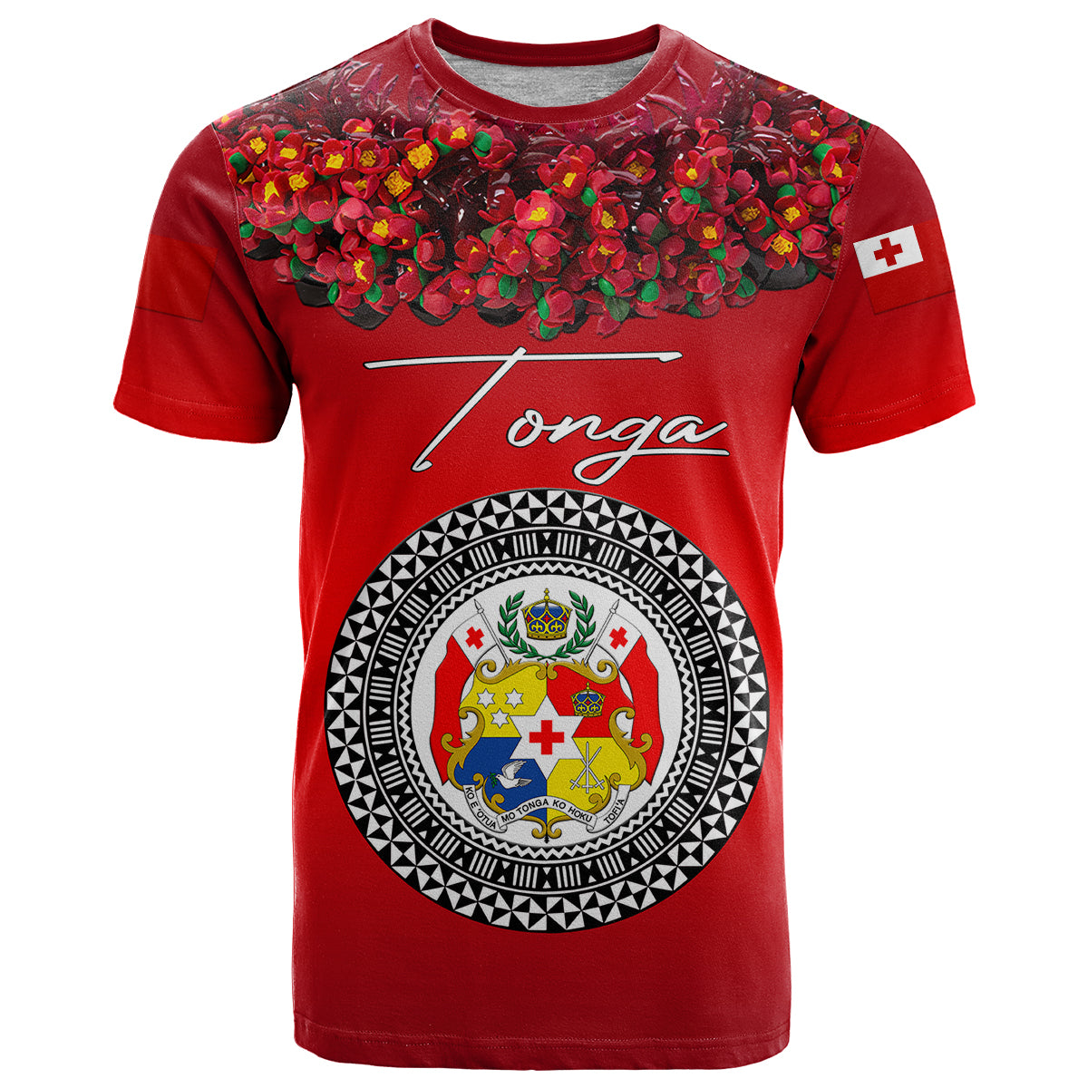 Custom Tonga Emancipation Day T Shirt Independence Day Unique Kahoa Heilala Flower Red LT8 Red - Polynesian Pride